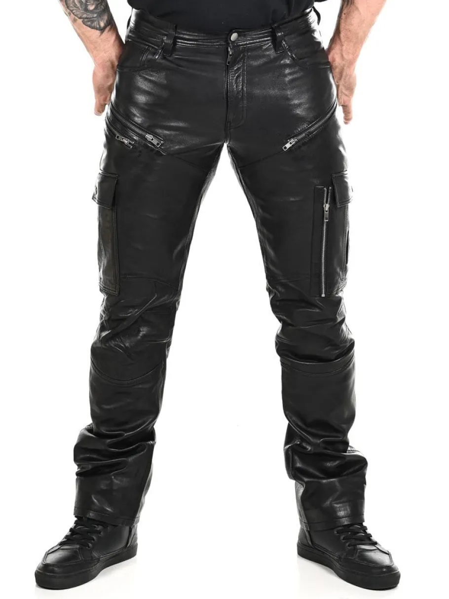 salvatoro_cargo_skindbuks_3.webp Salvatoro Cargo Skindbukser - Sort^Rockdenim Sale