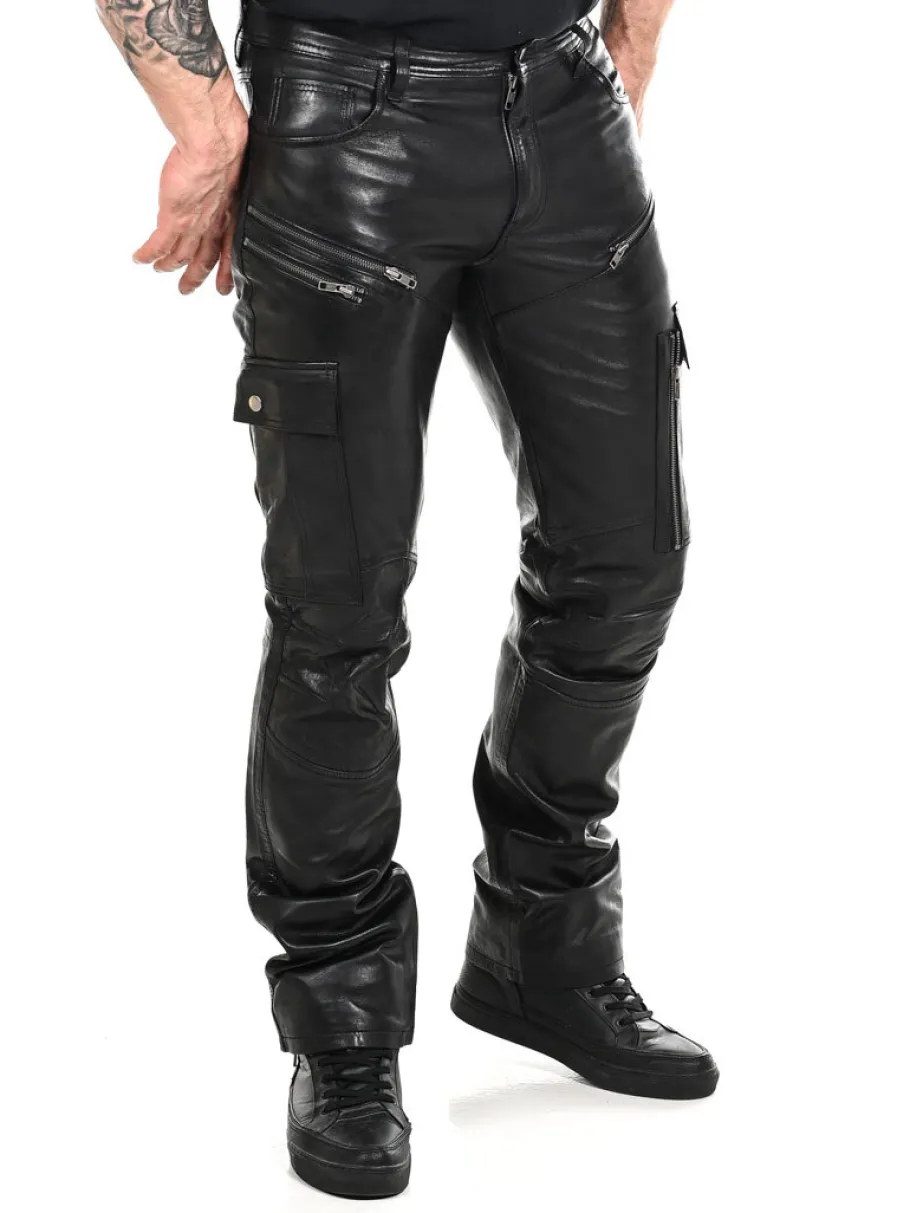 salvatoro_cargo_skindbuks_4.webp Salvatoro Cargo Skindbukser - Sort^Rockdenim Sale
