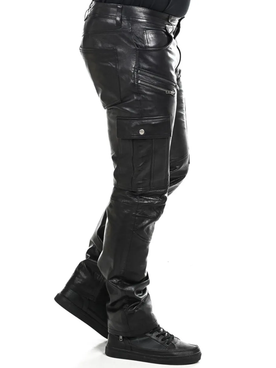 salvatoro_cargo_skindbuks_5.webp Salvatoro Cargo Skindbukser - Sort^Rockdenim Sale