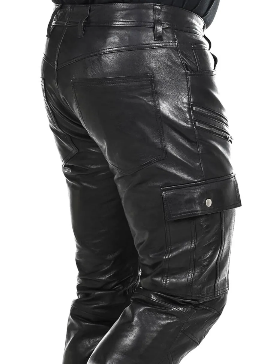 salvatoro_cargo_skindbuks_6.webp Salvatoro Cargo Skindbukser - Sort^Rockdenim Sale