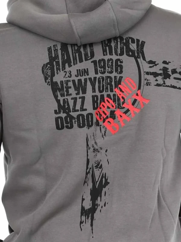 Saros Zip Hoodie - Mørkegrå^Cipo & Baxx Online