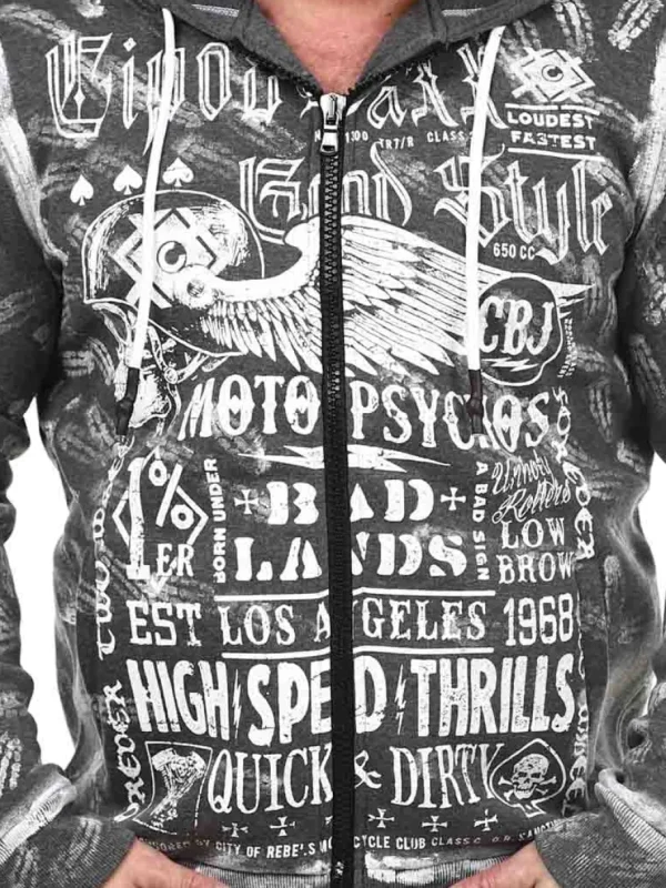Sayer Hoodie - Mørkegrå^Cipo & Baxx Outlet