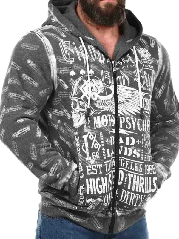 Sayer Hoodie - Mørkegrå^Cipo & Baxx Outlet