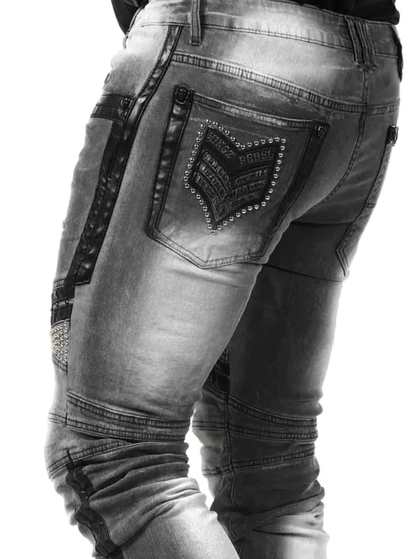 Studded Jeans - Grå^Kingz Sale