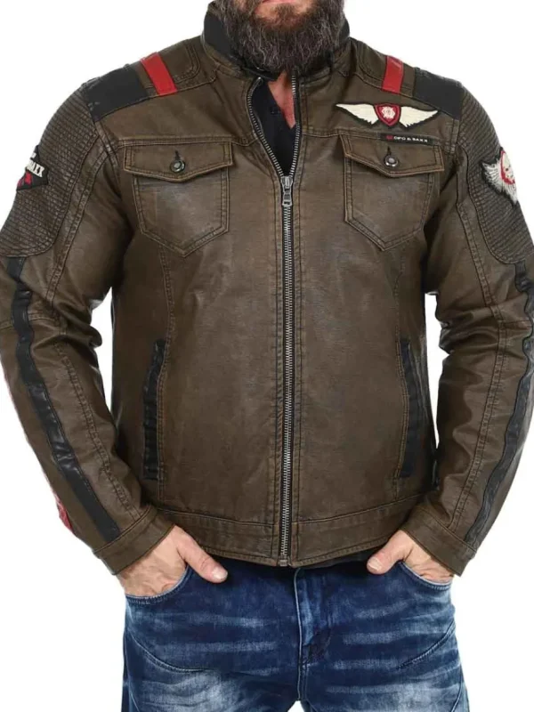 Take Off PU Skindjakke - Brun^Cipo & Baxx New