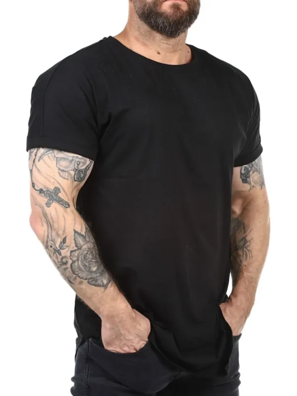 Urban Asymmetric T-shirt - Sort^Urban Classics Fashion