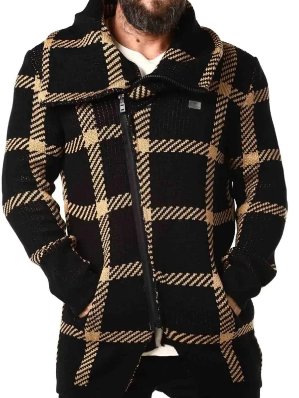 Wolmer Cardigan - Sort/Brun^Cipo & Baxx New